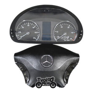 Подушка безпеки з кнопками (мультируль) + щиток приладів на Мерседес Спрінтер 2006-2018 А9068601302 А9069009802